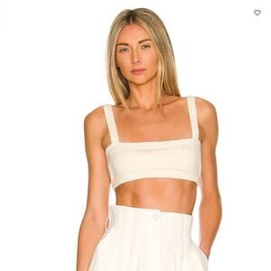 Danielle Bernstein WeWoreWhat Sweater Pull On Bra Ivory XXL NEW